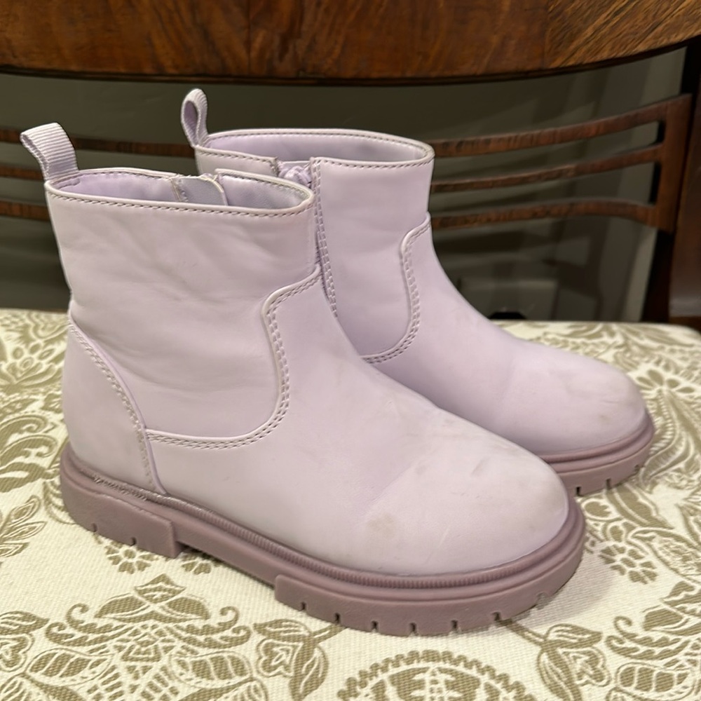 Cat & Jack lavender boots kids 11